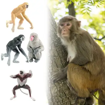 Играчка фигурка на Маймуна|Фигурки |Животни на джунглата Набор от играчки Маймуна В комплект Мандрила Шимпанзетата G